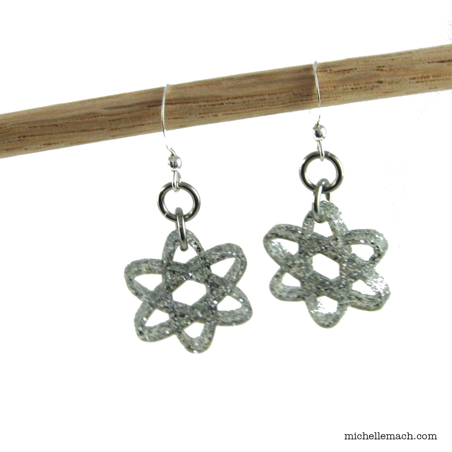 Sparkly Atom Earrings