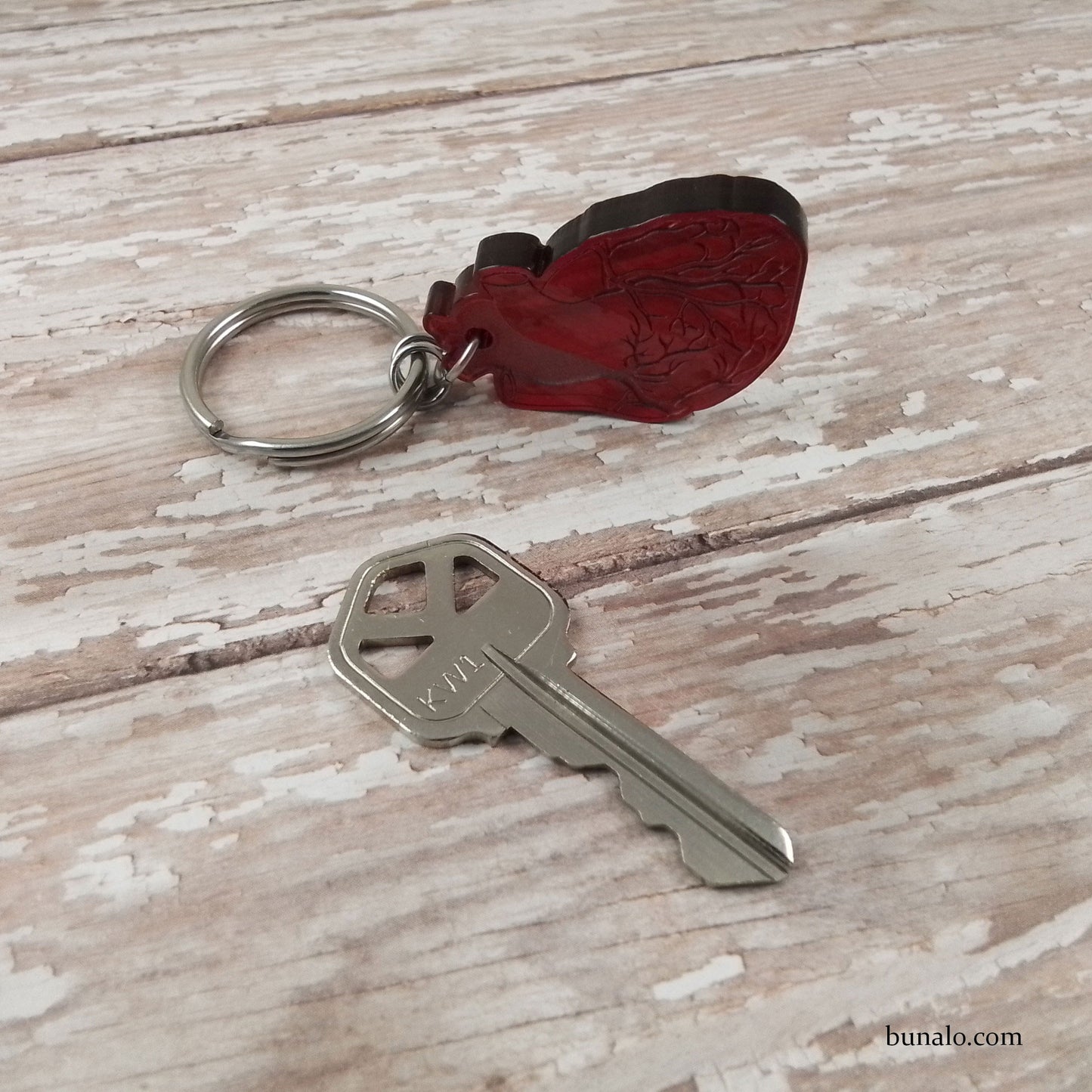 Anatomical Heart Keychain