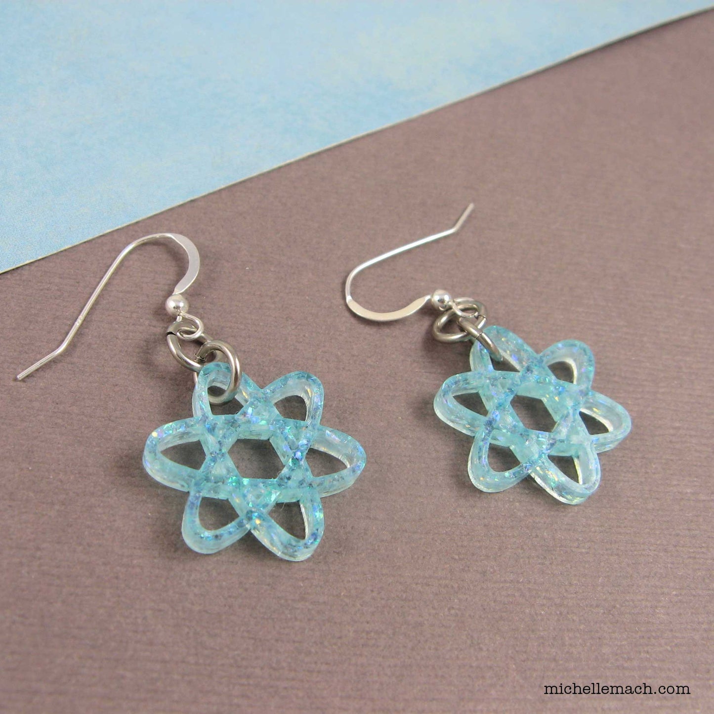 Sparkly Atom Earrings