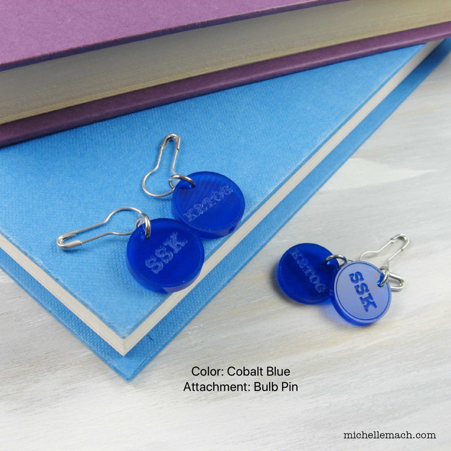 SSK and K2TOG Stitch Markers (Set of 4 with 2 SSK, 2 K2TOG)