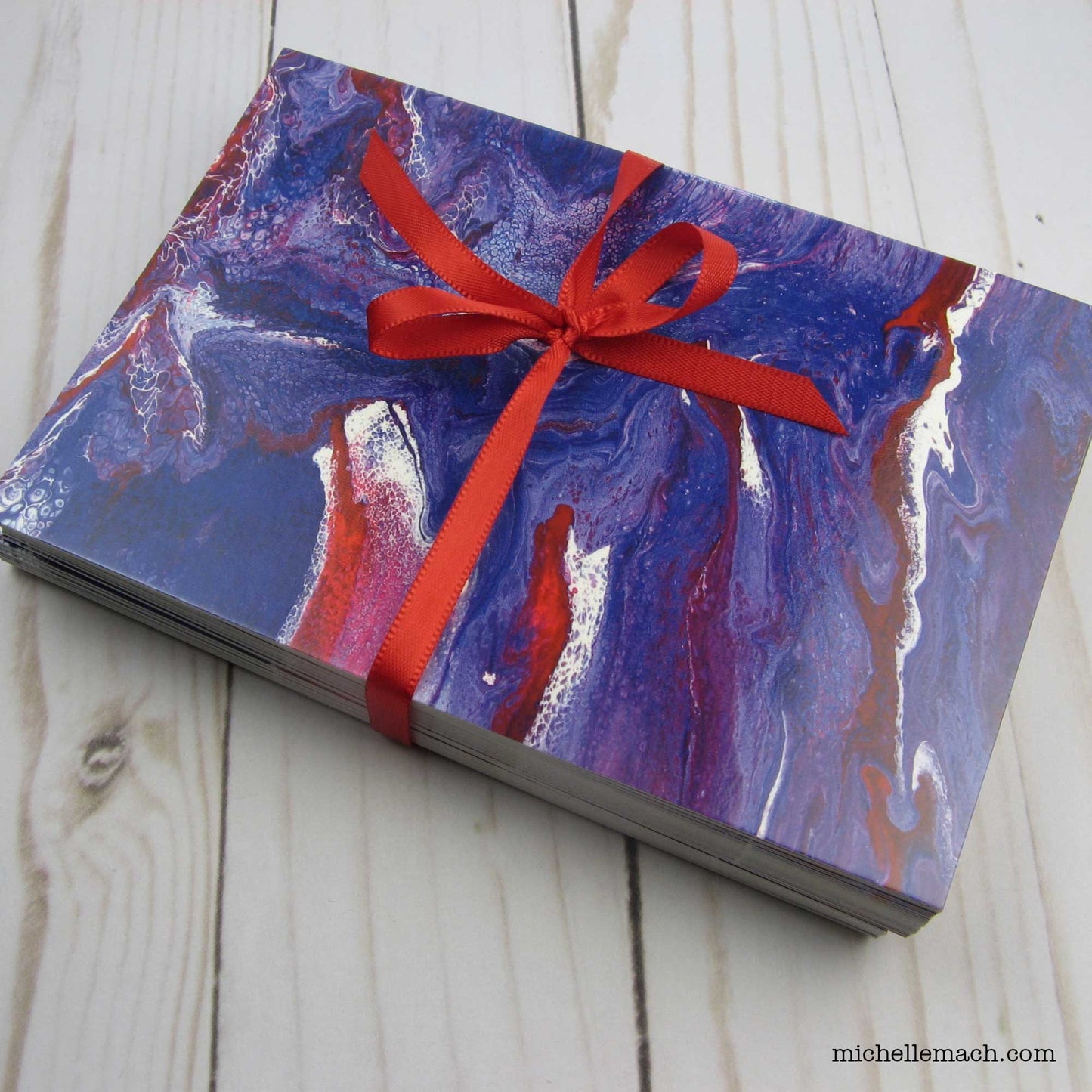 Red, White, and Blue Abstract Postcards (Set of 50)