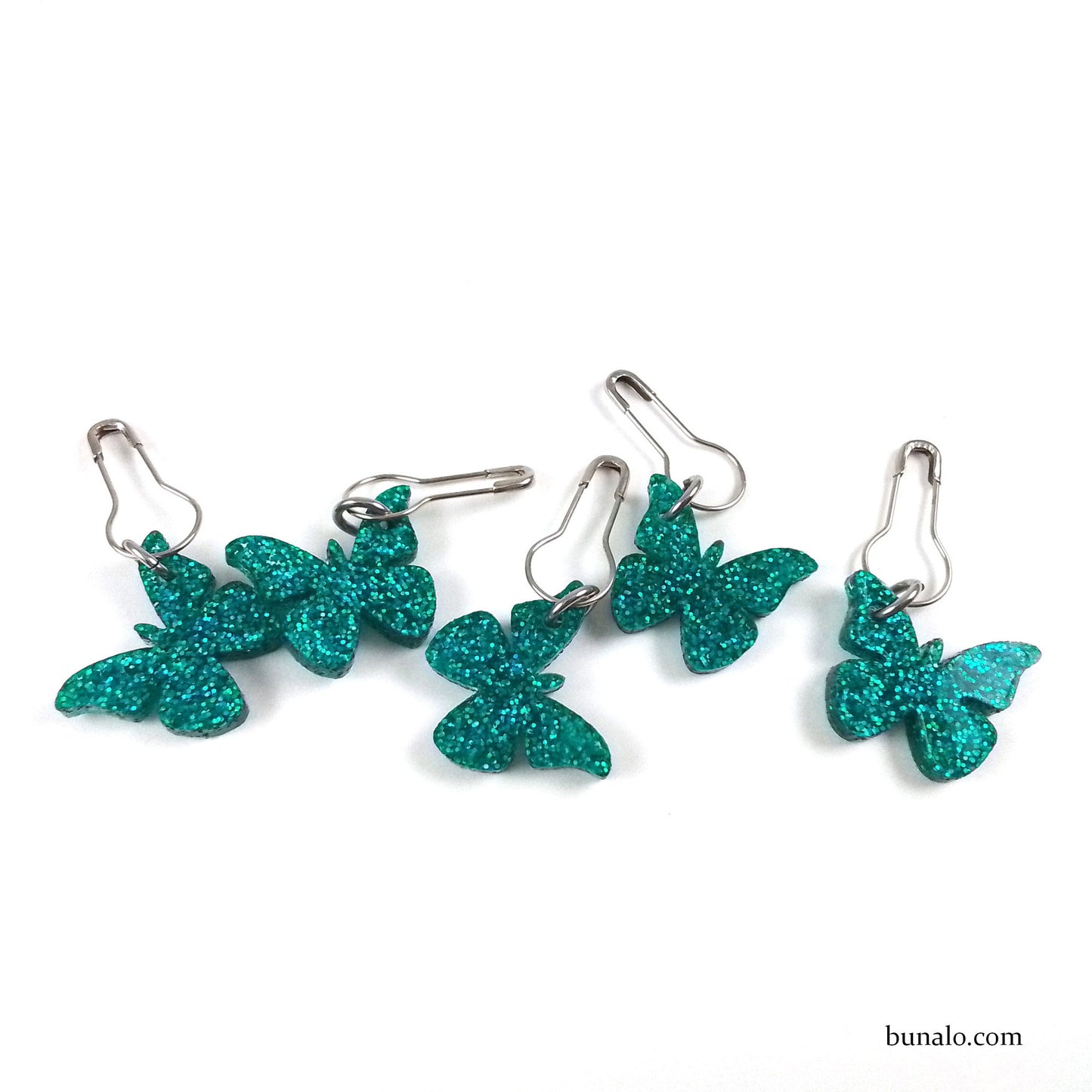 Sparkly Butterfly Stitch Markers (Set of 5)