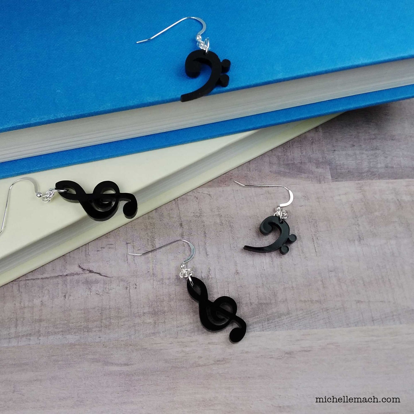 Treble and Bass Clef Earrings