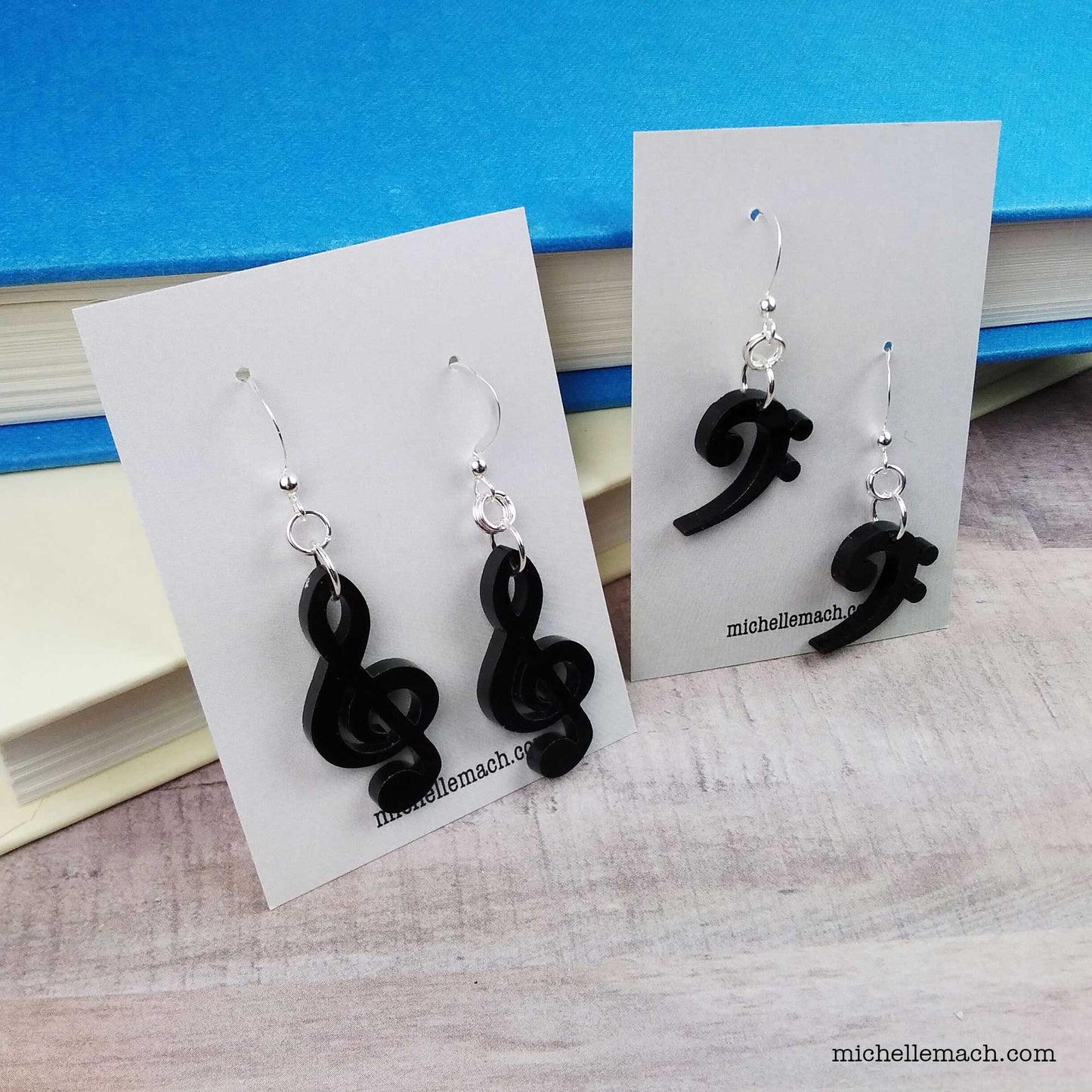Treble and Bass Clef Earrings