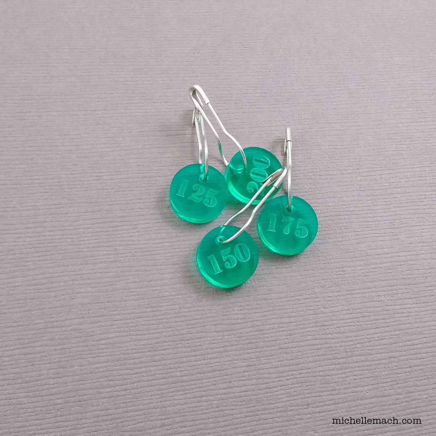 125-200 Number Stitch Markers (Set of 4)