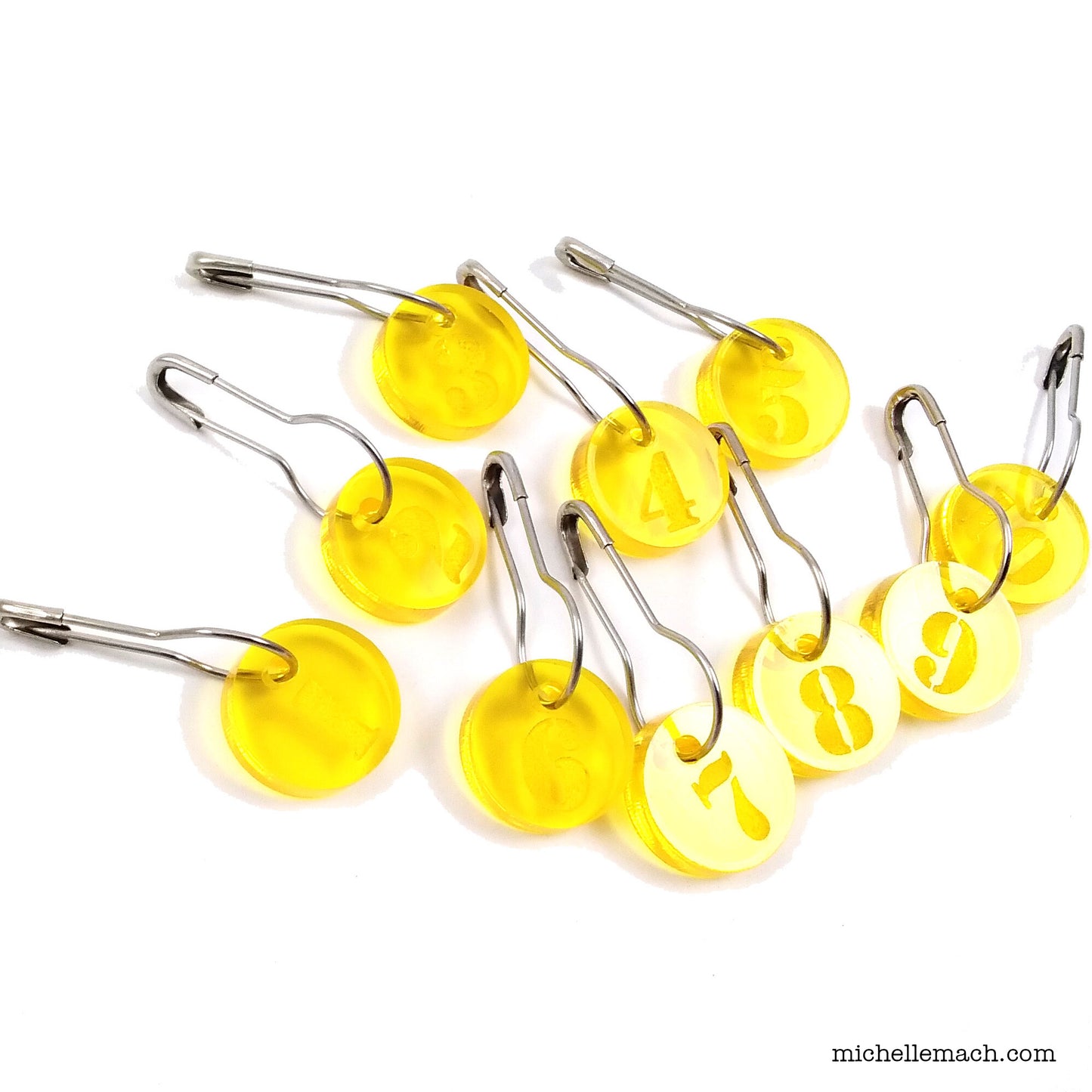 1-10 Number Stitch Markers for Knitting or Crochet (Set of 10)