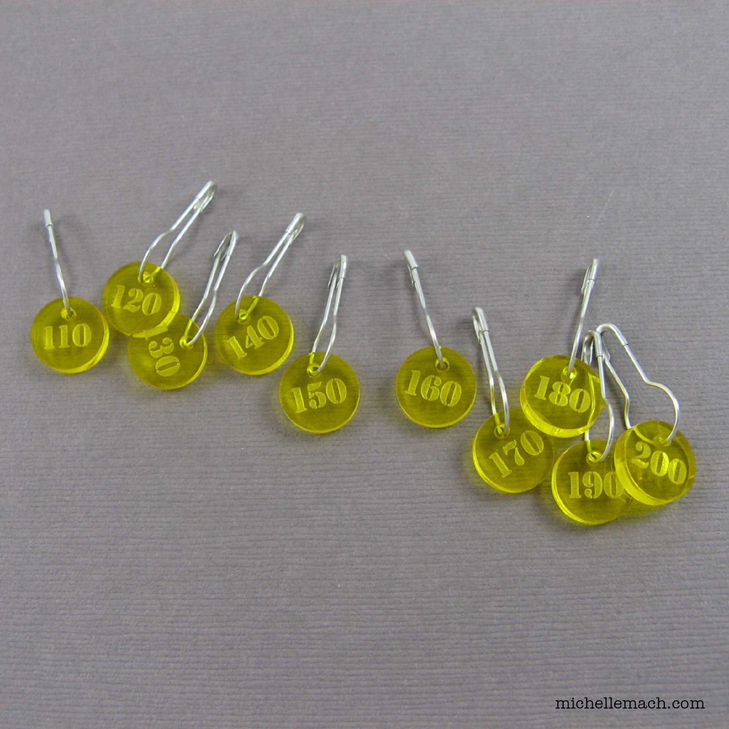 110-200 Number Stitch Markers (Set of 10)