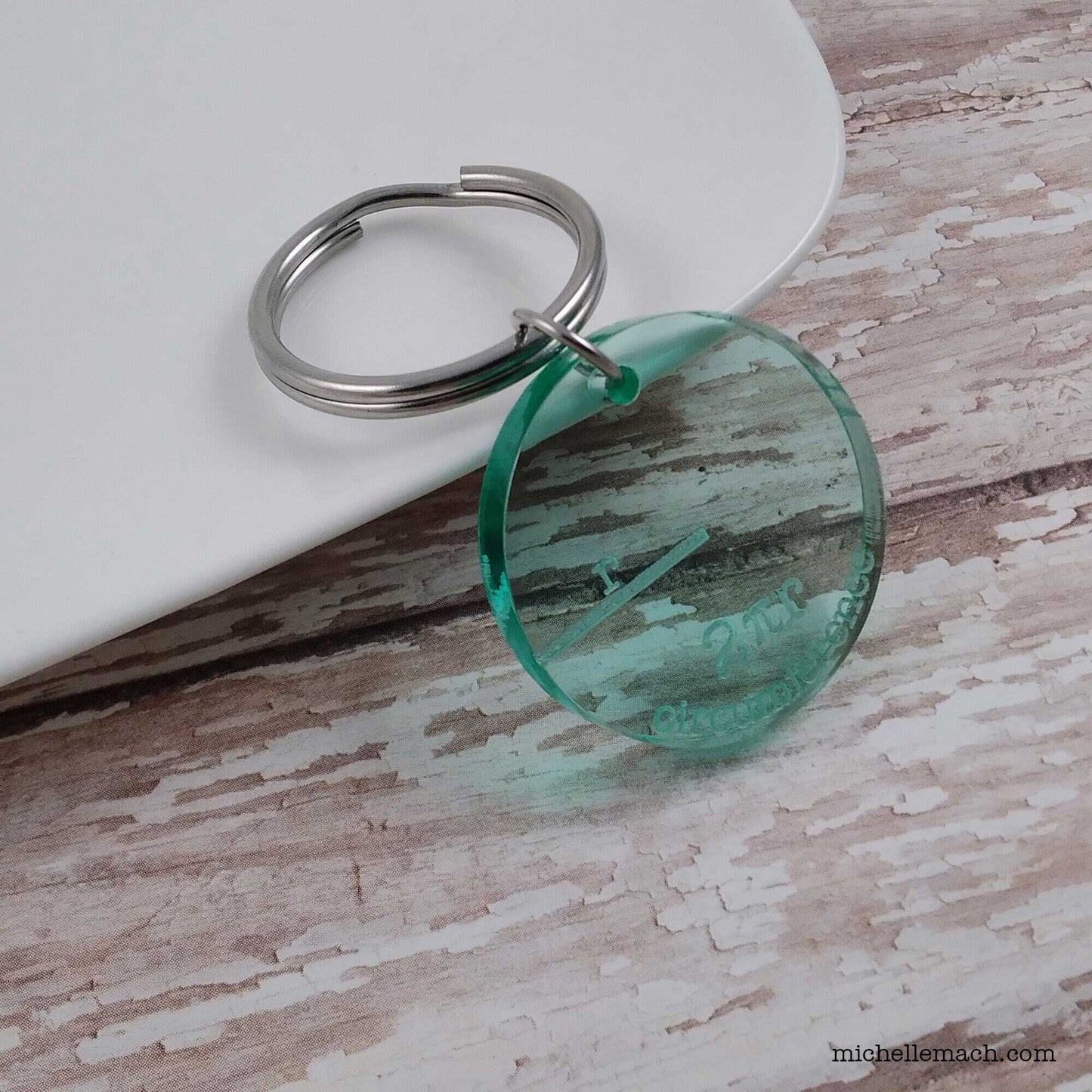 Circle Keychain with Circumference Formula