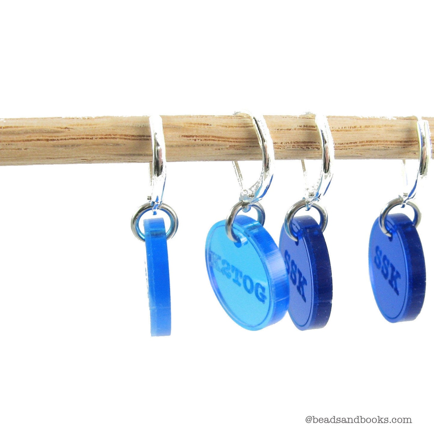 SSK and K2TOG Stitch Markers (Set of 4 with 2 SSK, 2 K2TOG)