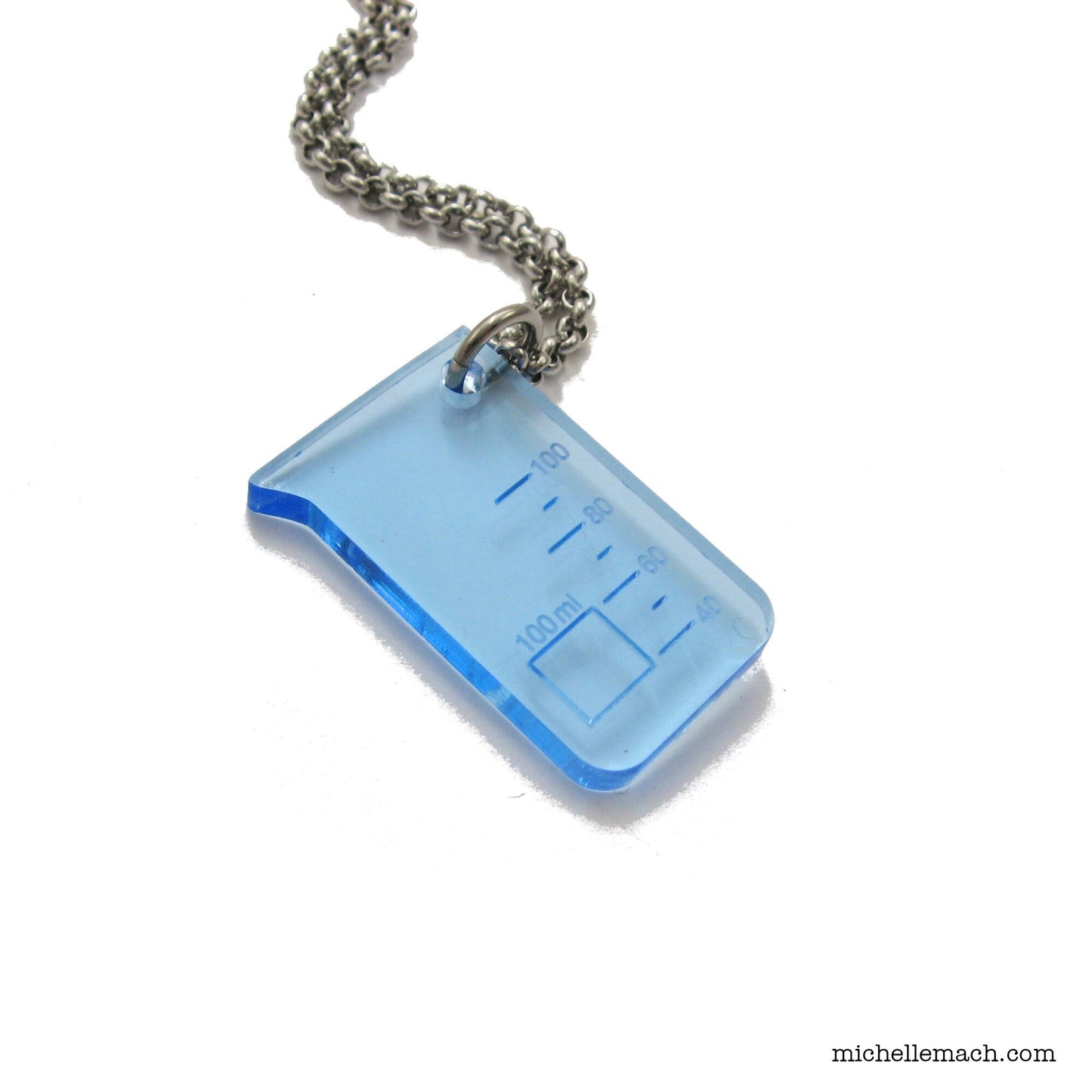 Beaker Necklace with Steel Chain