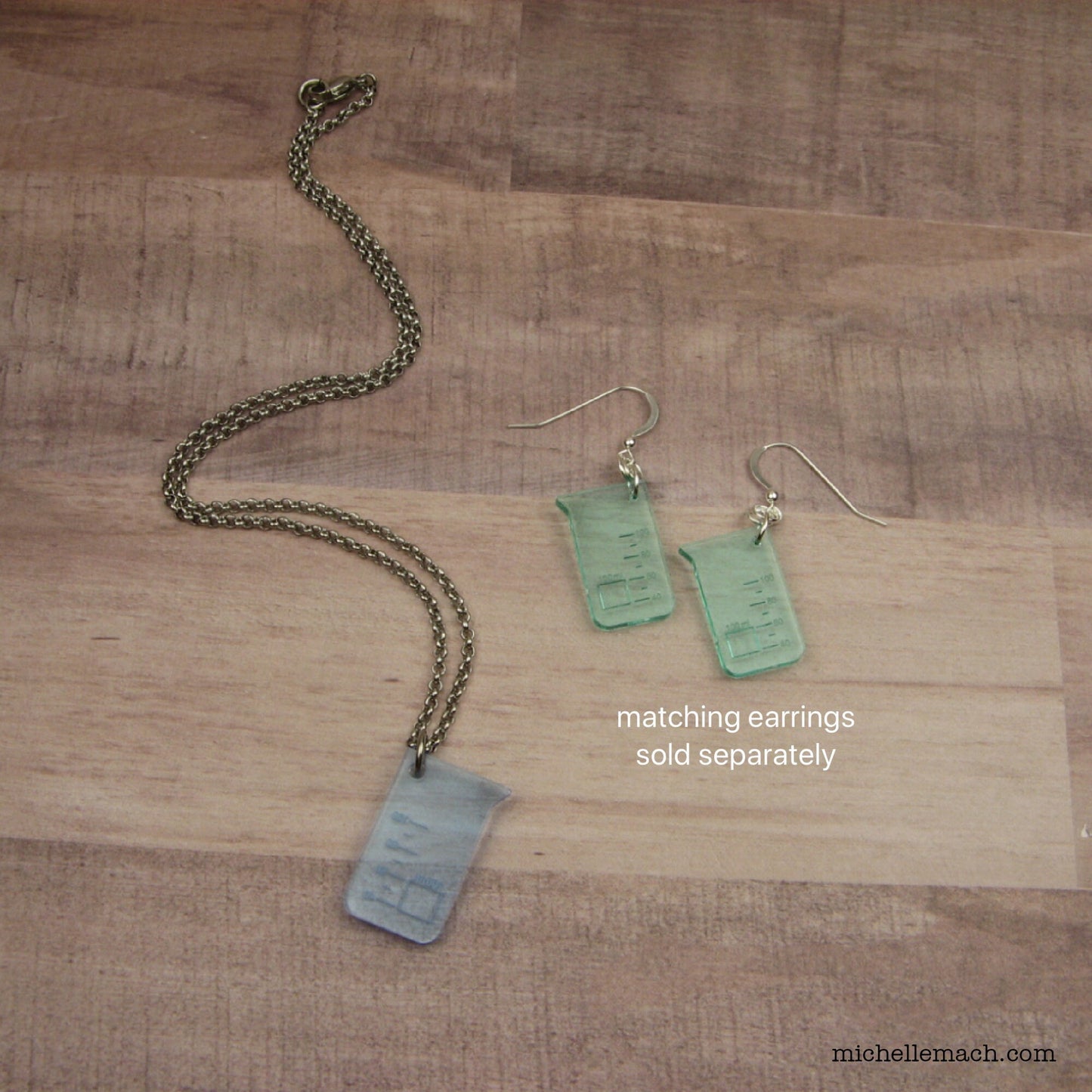 Beaker Necklace with Steel Chain