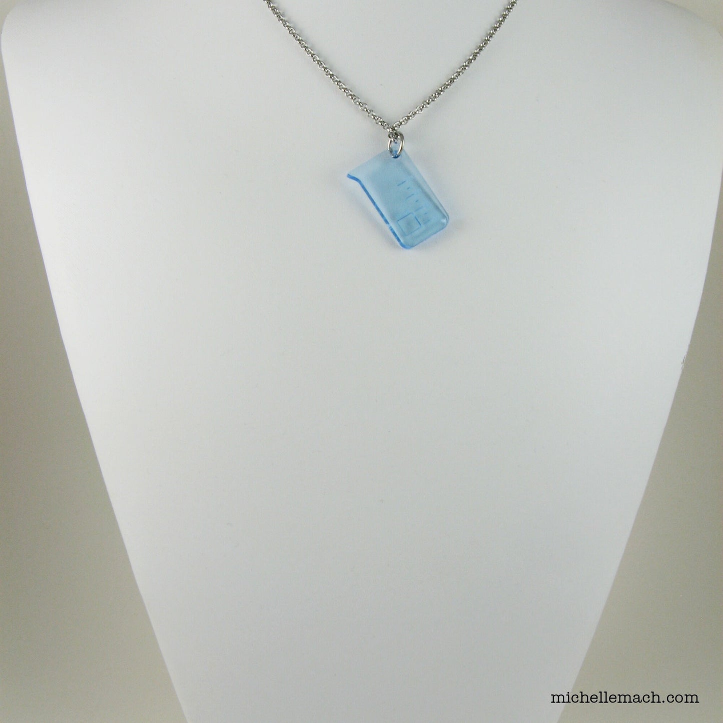 Beaker Necklace with Steel Chain