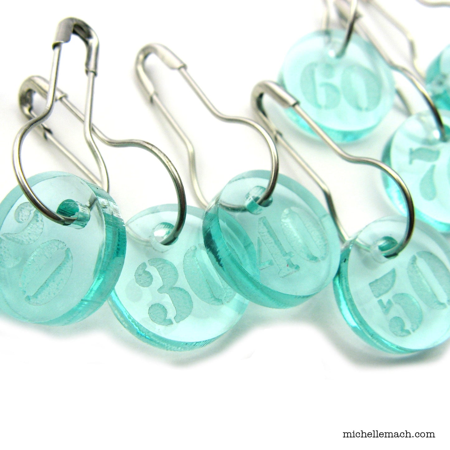 10-100 Number Stitch Markers (Set of 10)