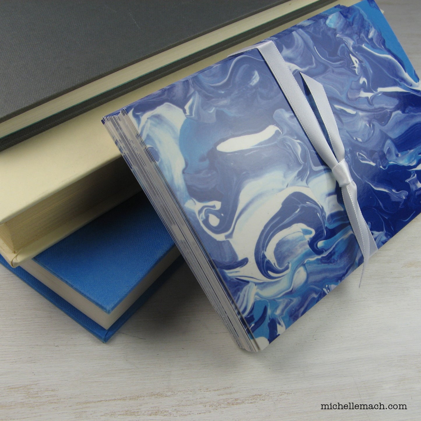Blue Wave Postcard With Abstract Art (1 Postcard)