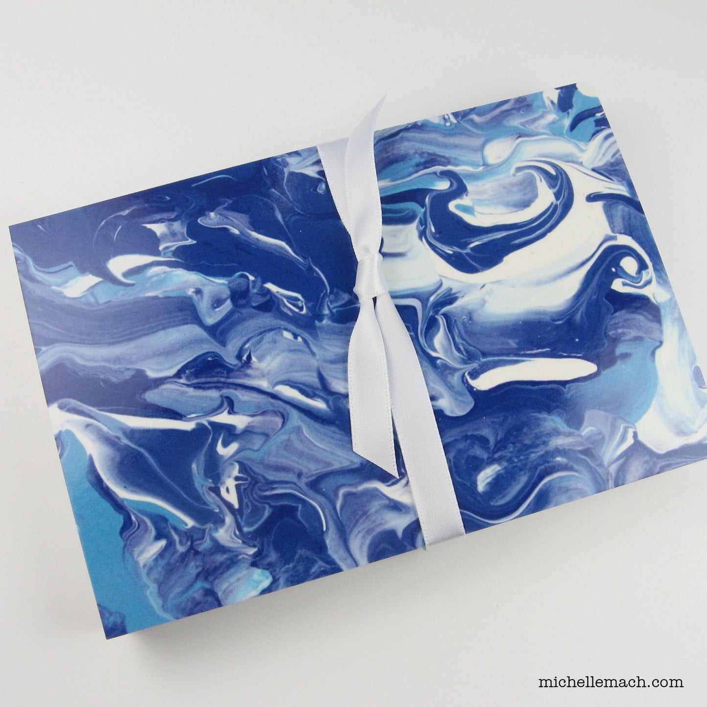 Blue Wave Postcard With Abstract Art (1 Postcard)
