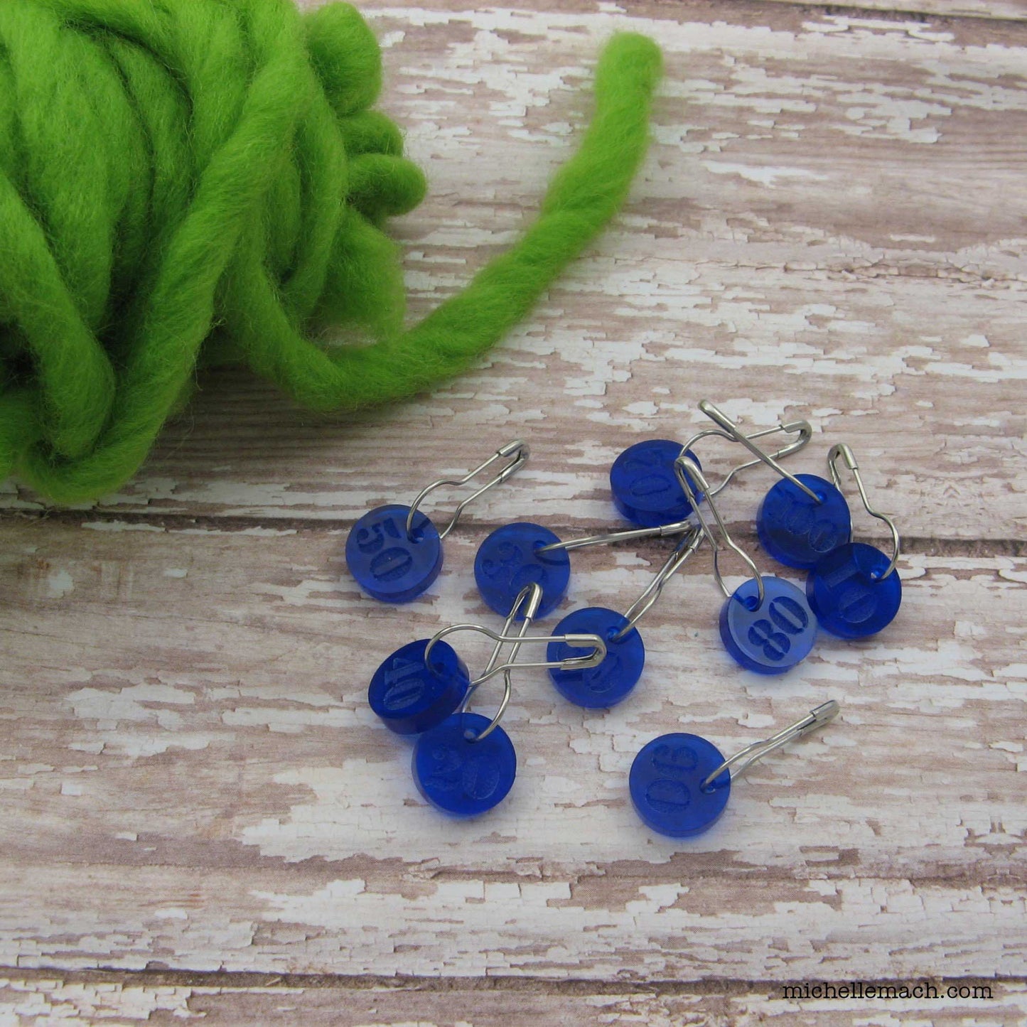 10-100 Number Stitch Markers (Set of 10)