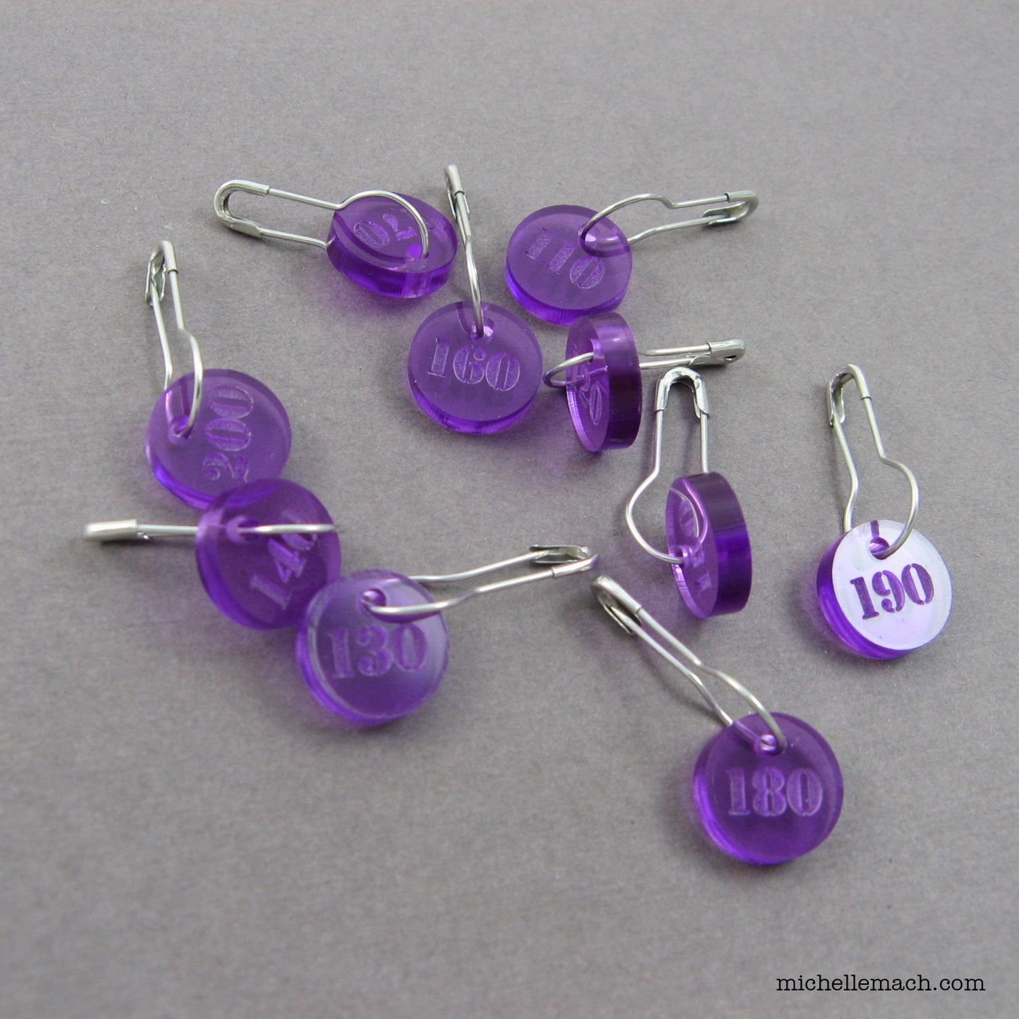 110-200 Number Stitch Markers (Set of 10)