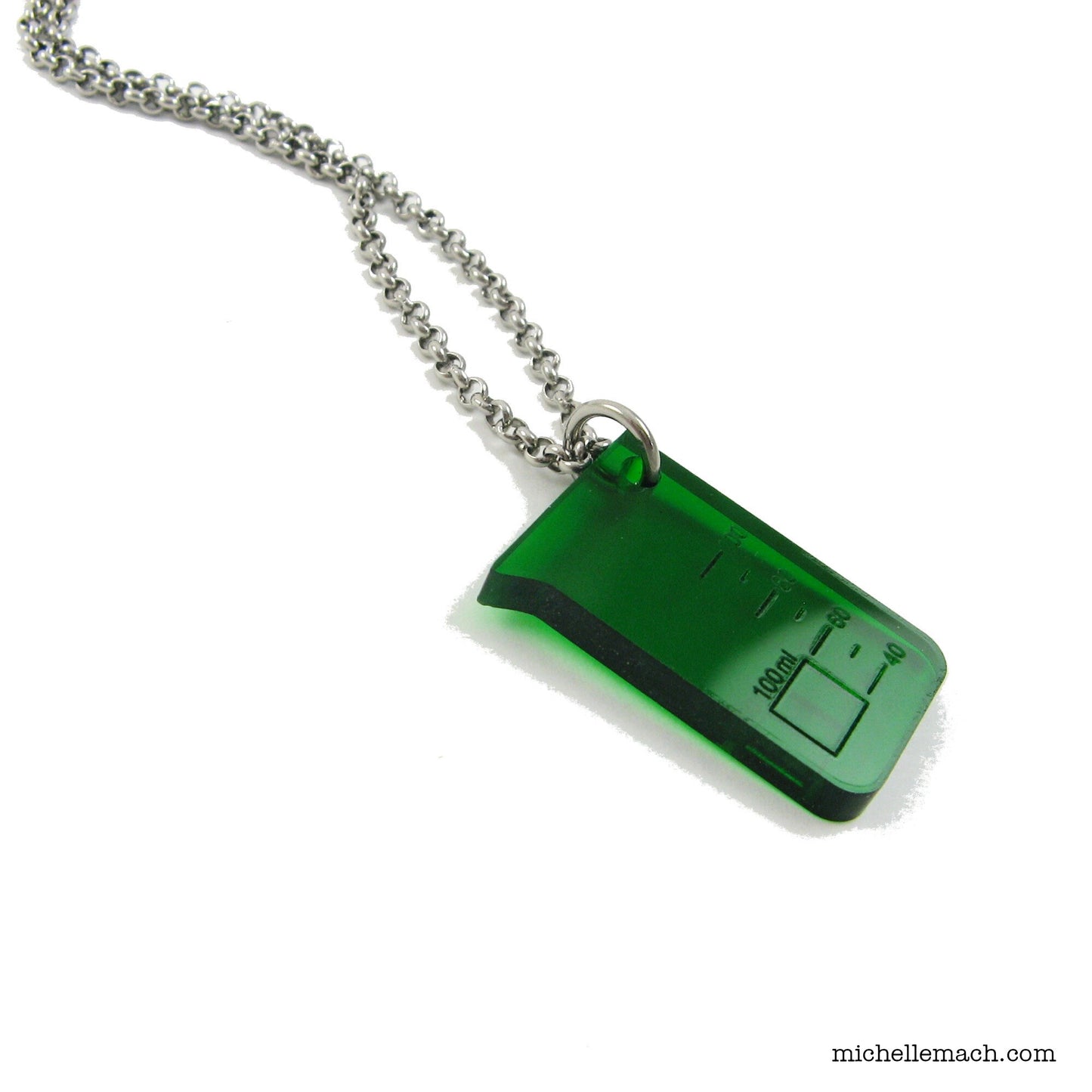 Beaker Necklace with Steel Chain