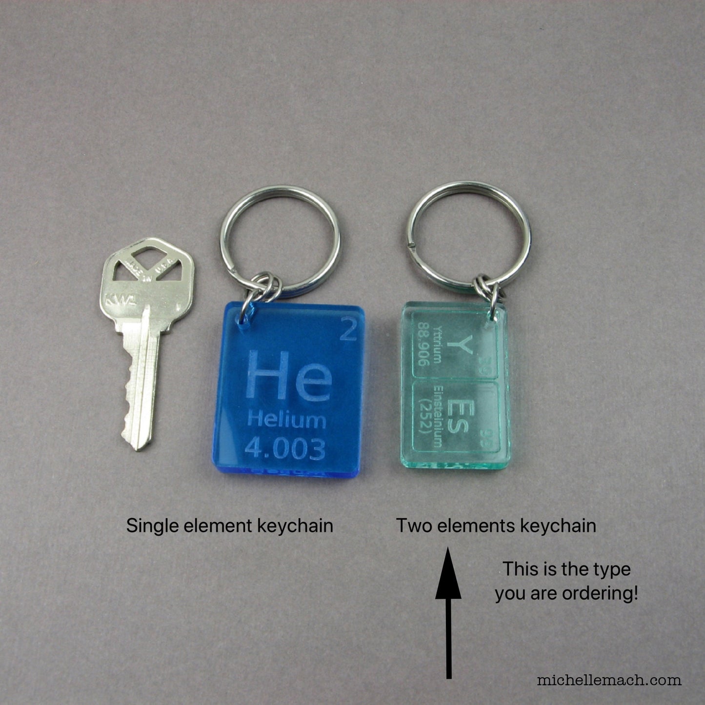Custom Double Element Keychain