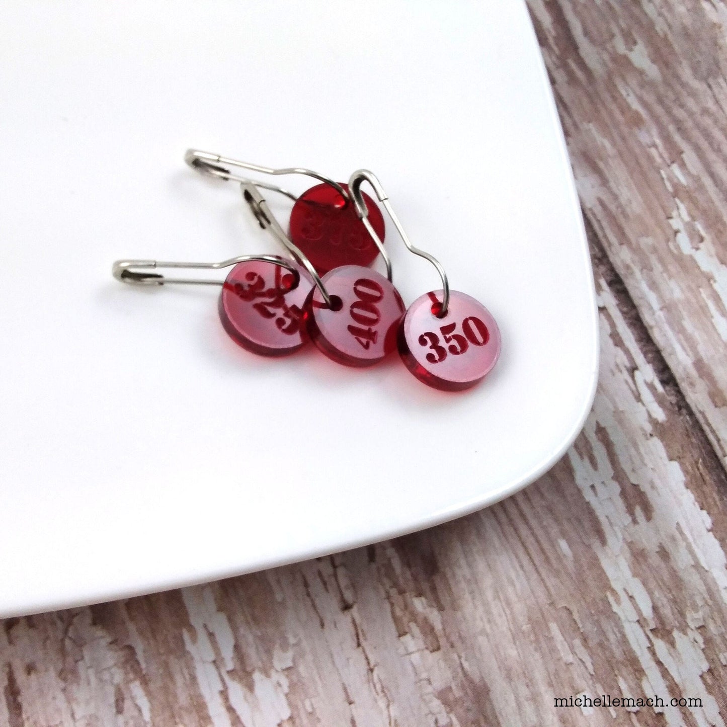 325-400 Number Stitch Markers (Set of 4)
