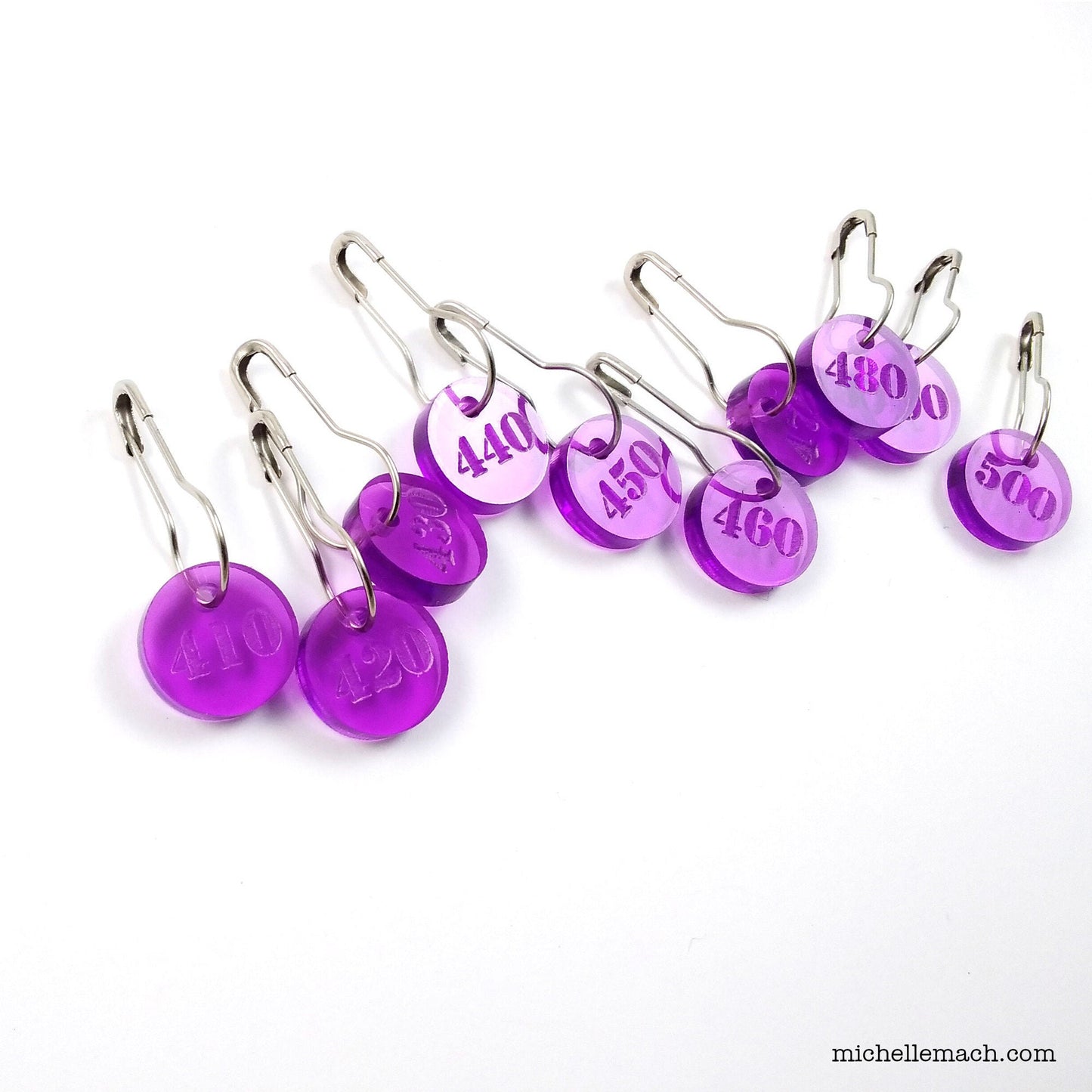 410-500 Number Stitch Markers (Set of 10)