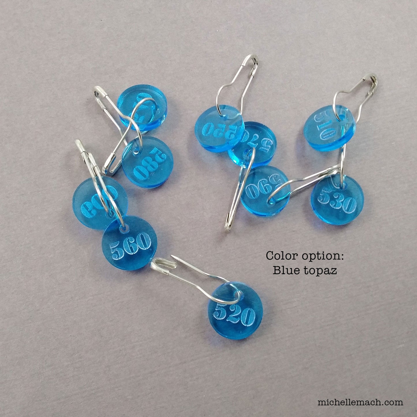 510-600 Number Stitch Markers (Set of 10)