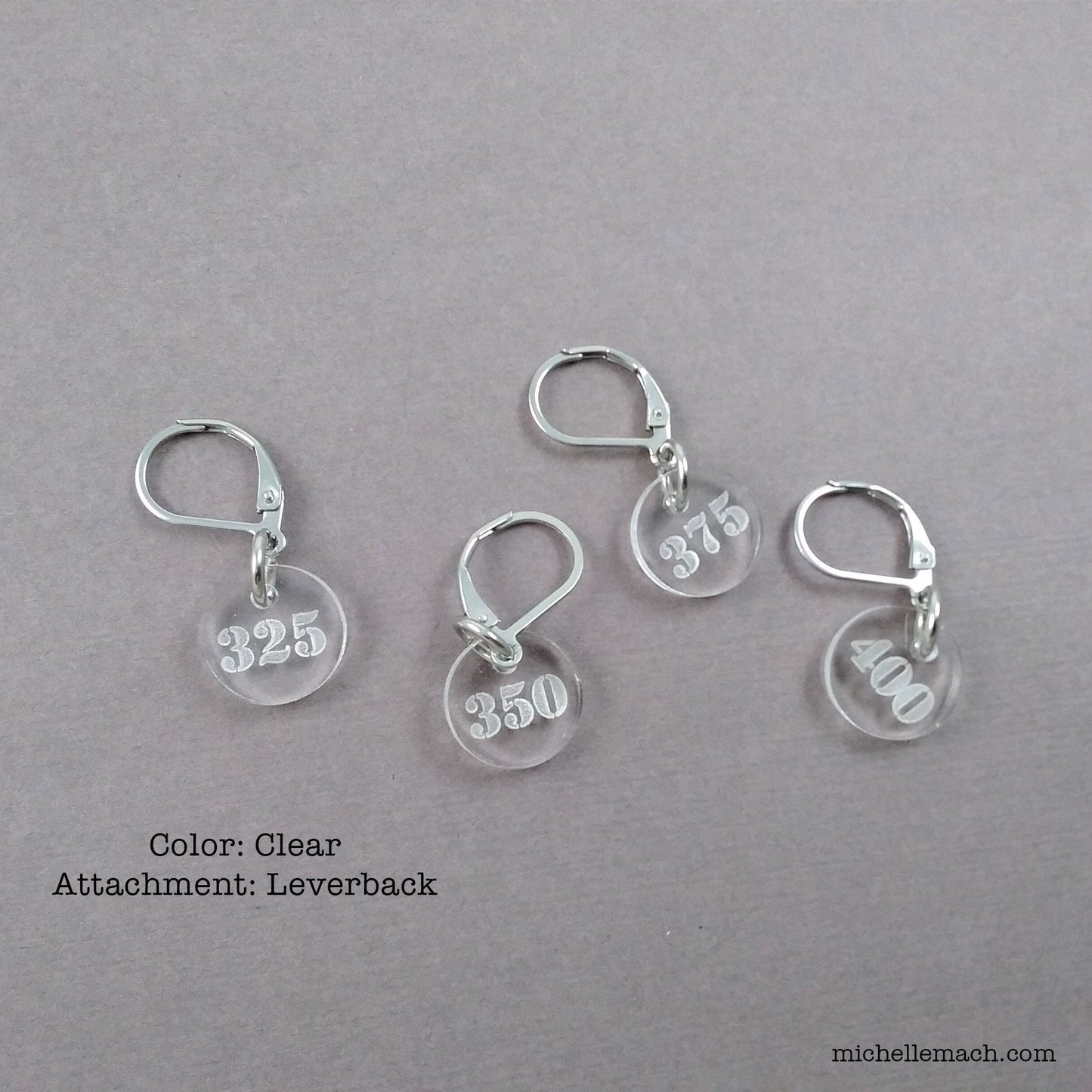 325-400 Number Stitch Markers (Set of 4)