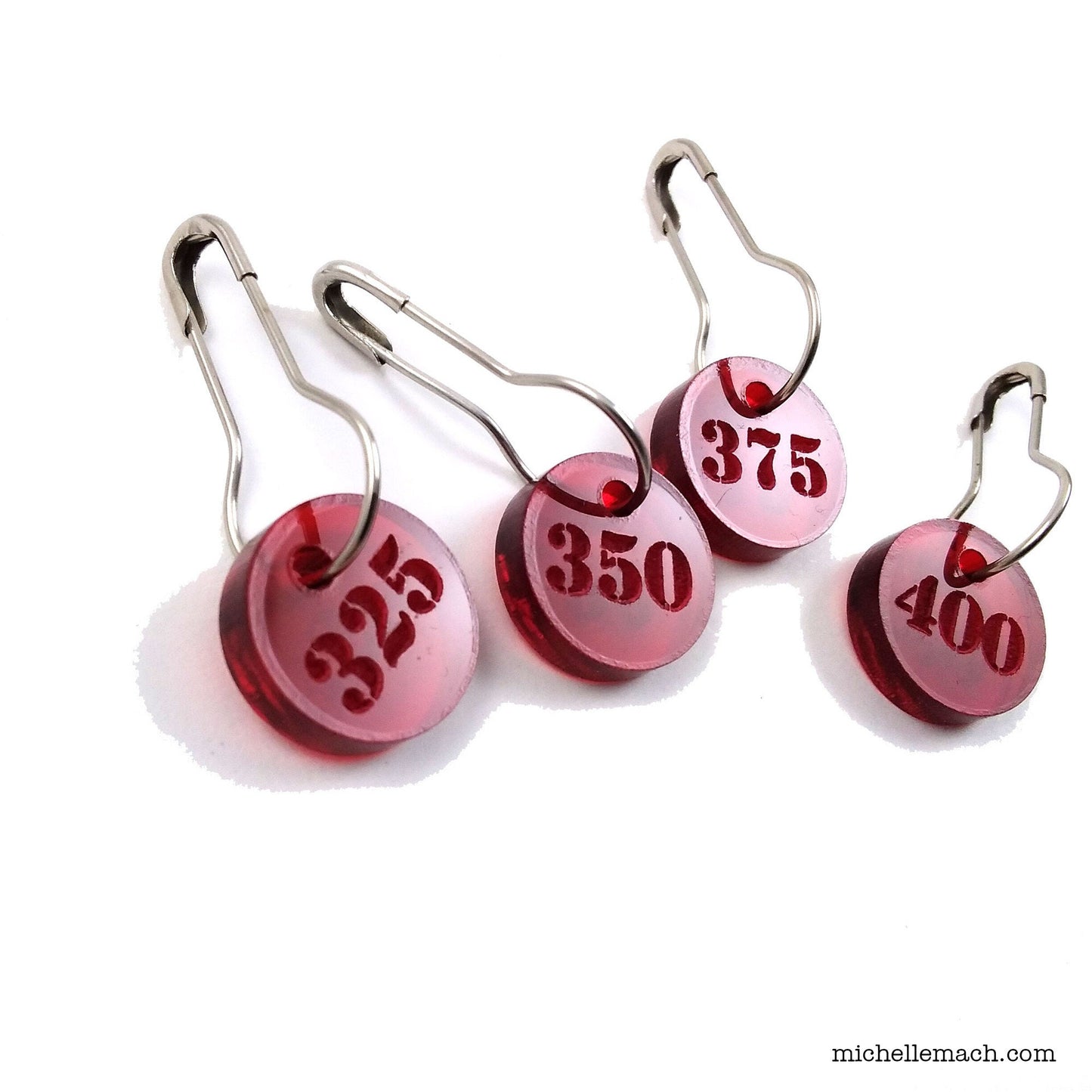 325-400 Number Stitch Markers (Set of 4)