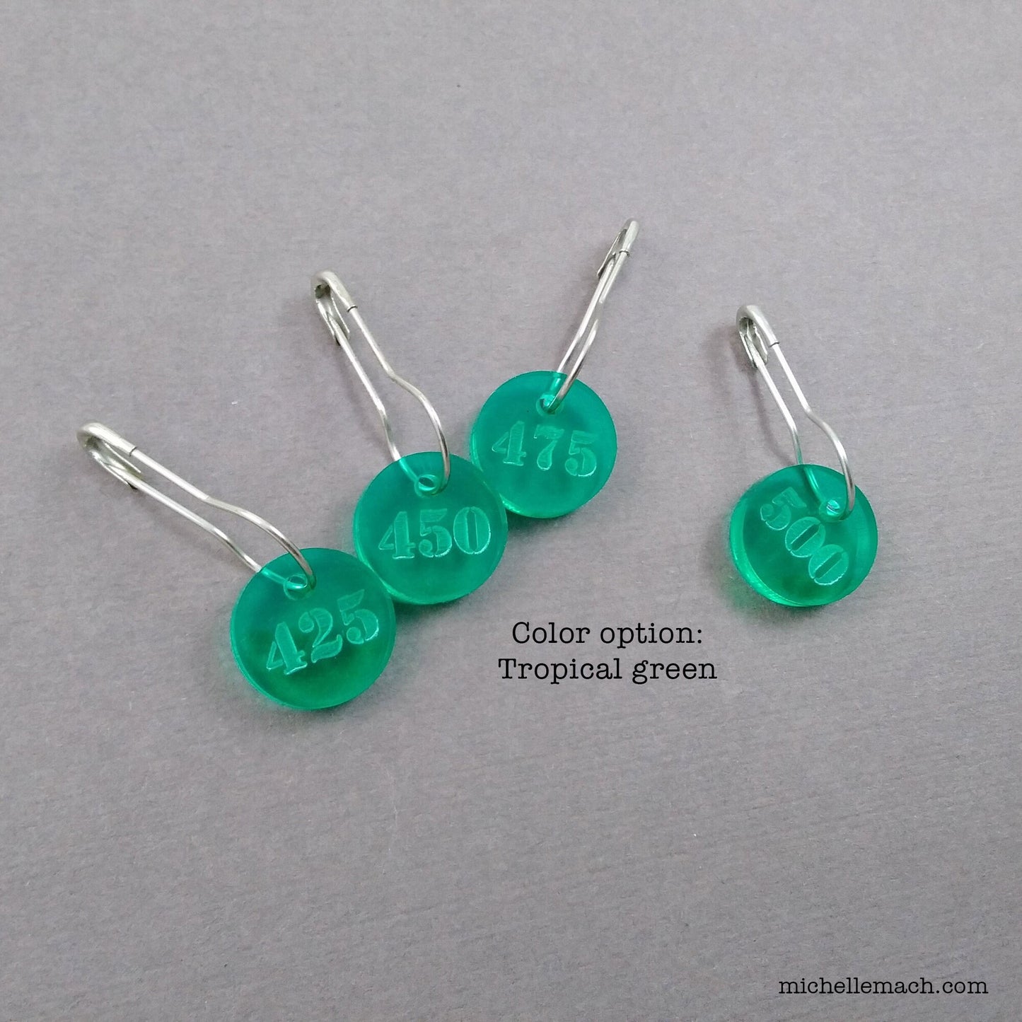 425-500 Number Stitch Markers (Set of 4)