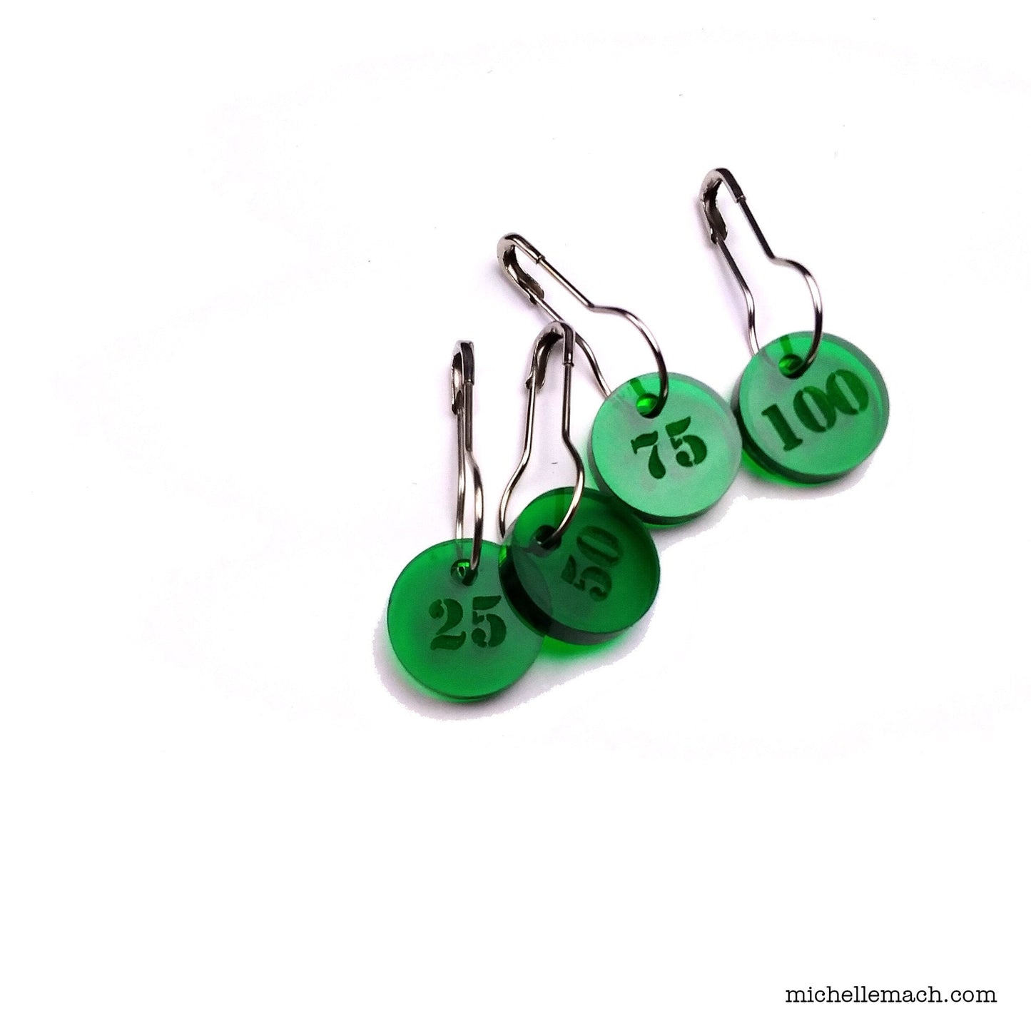 25-100 Number Stitch Markers (Set of 4)