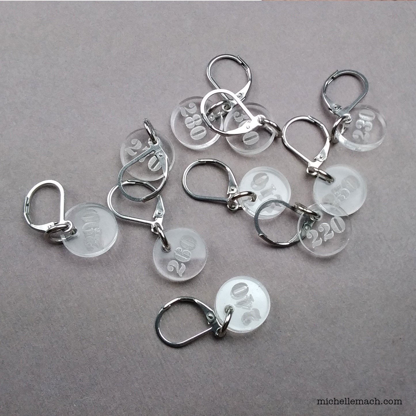 210-300 Number Stitch Markers (Set of 10)
