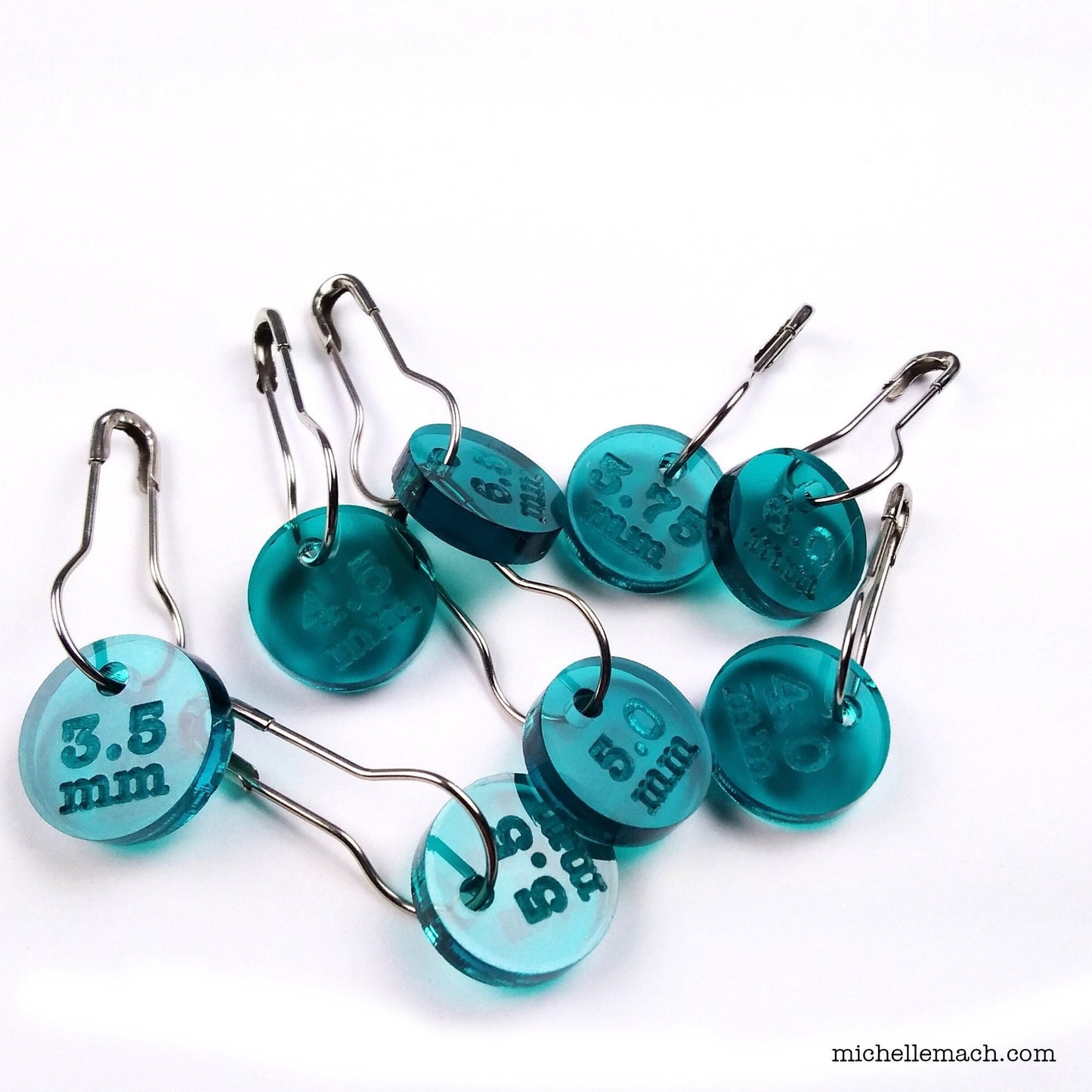 Crochet Hook Markers - MM Number Sizes (Set of 8)