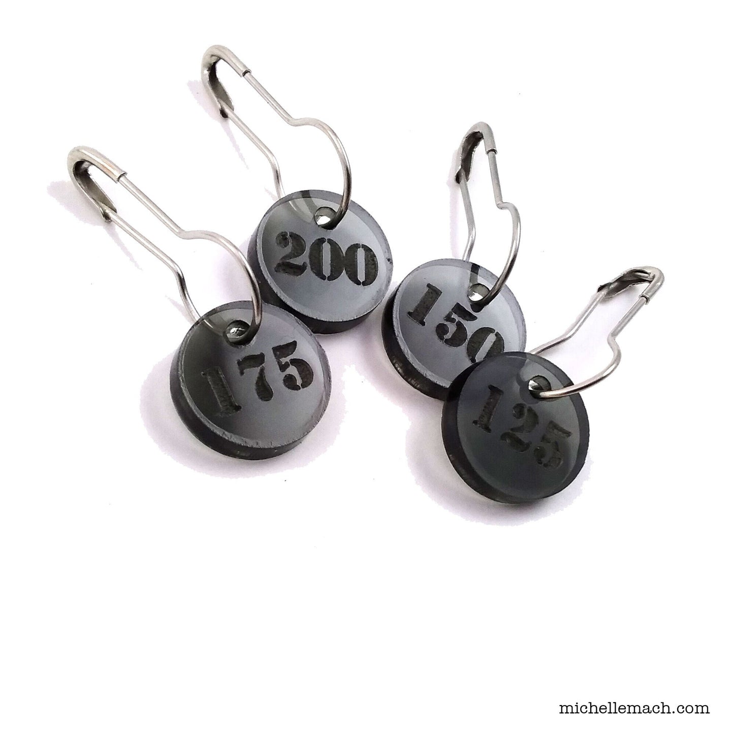 125-200 Number Stitch Markers (Set of 4)