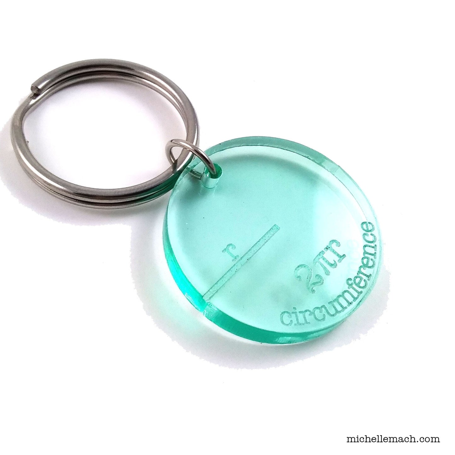 Circle Keychain with Circumference Formula