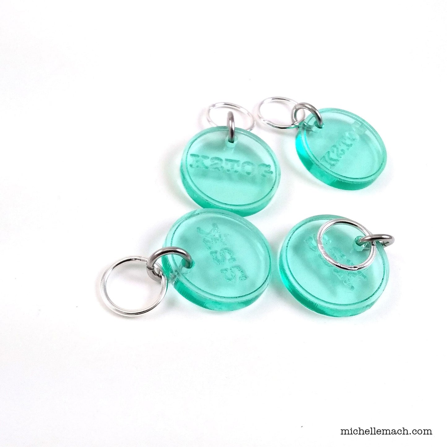 SSK and K2TOG Stitch Markers (Set of 4 with 2 SSK, 2 K2TOG)