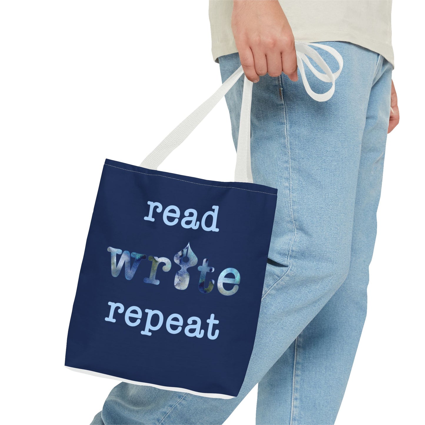 Read Write Repeat Tote Bag