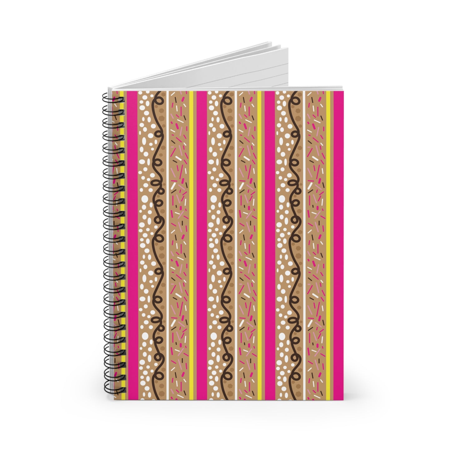 Frosting Stripes Spiral Notebook with Ruled Lines