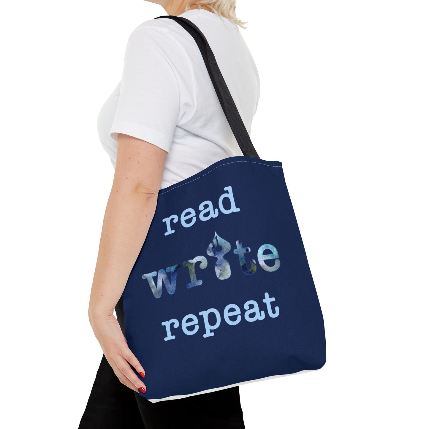 Read Write Repeat Tote Bag