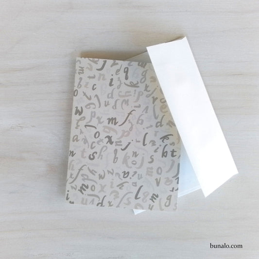 Calligraphy Letters Note Card