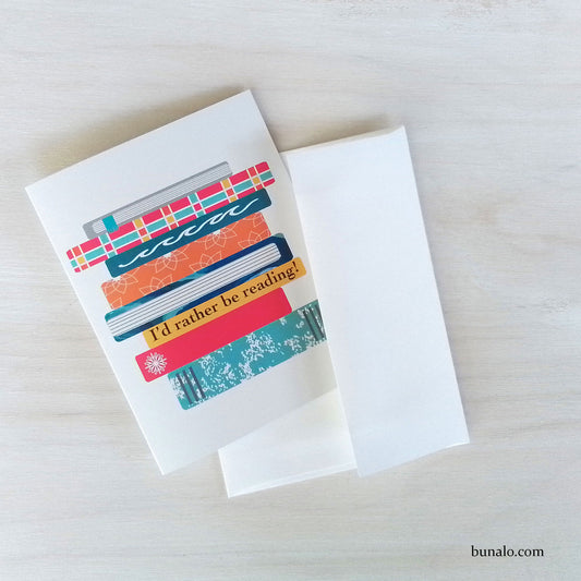 Reading Books Notecard