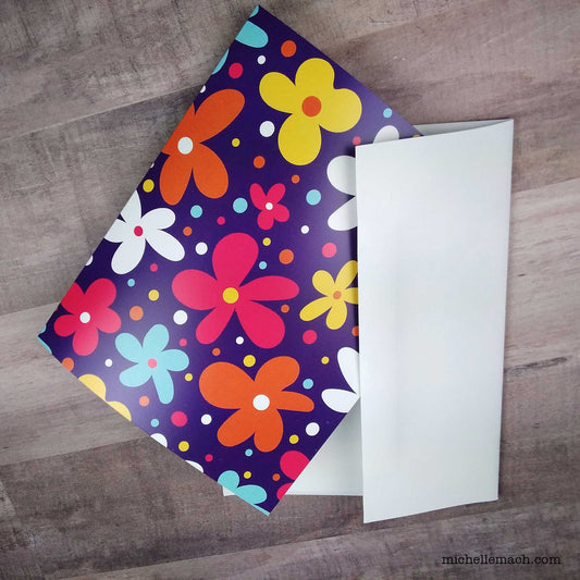 Bright Flowers Notecards (Set of 5)