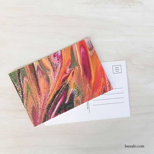 Colorful Kalidescope Postcard with Abstract Art