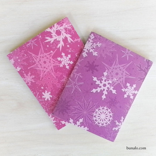 Snowflake Card in Pink or Purple
