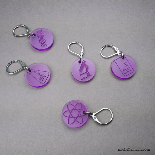 Science Stitch Markers (Set of 5)