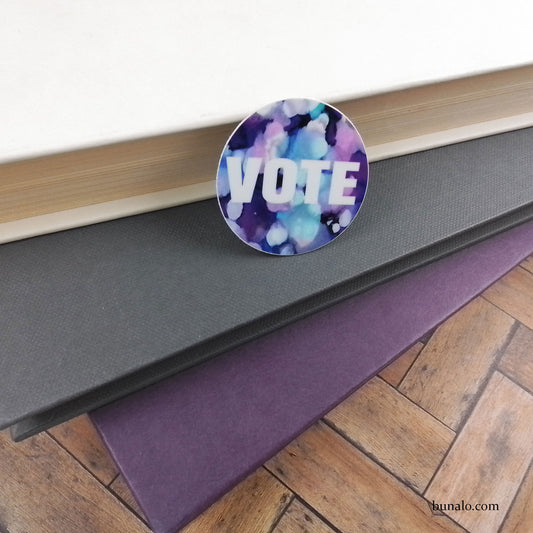 Vote Sticker in Purple (1.5 Inch Size)