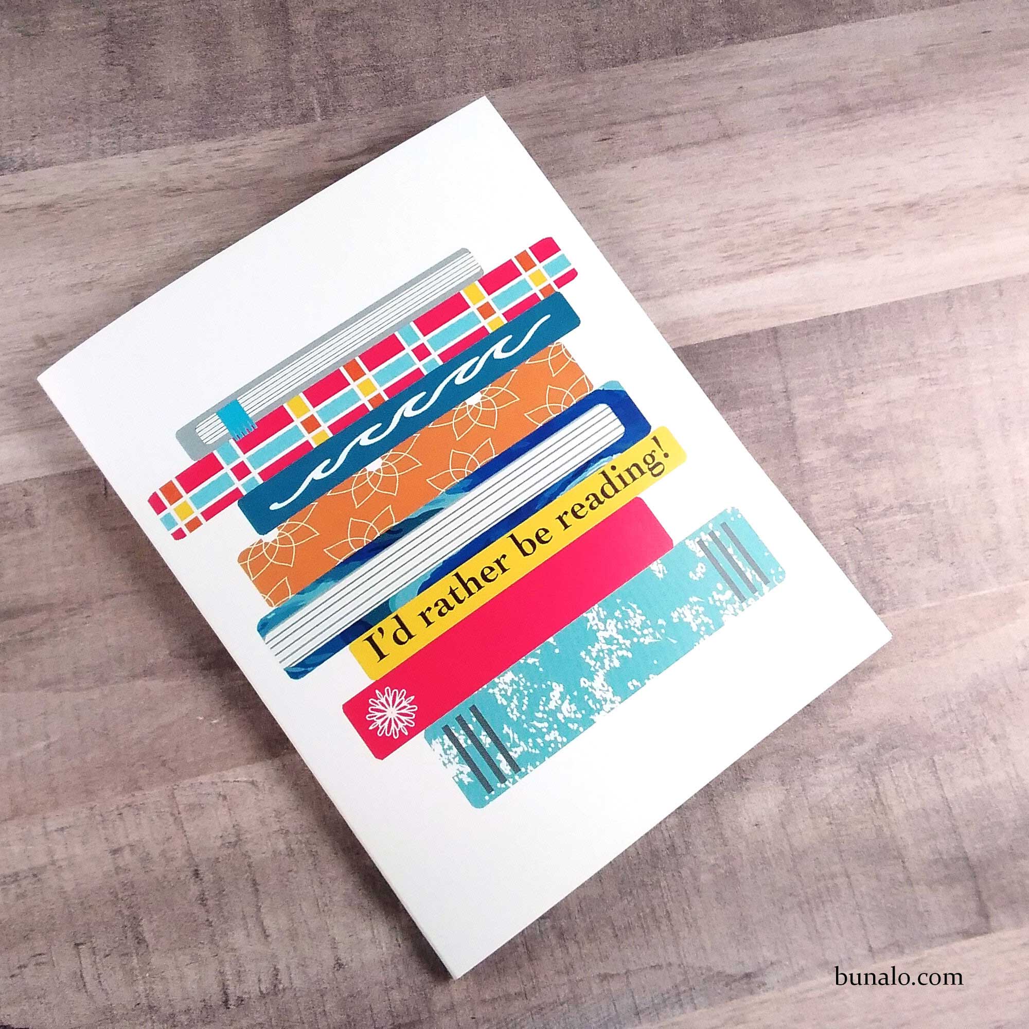 Reading Books Notecard – Bunalo