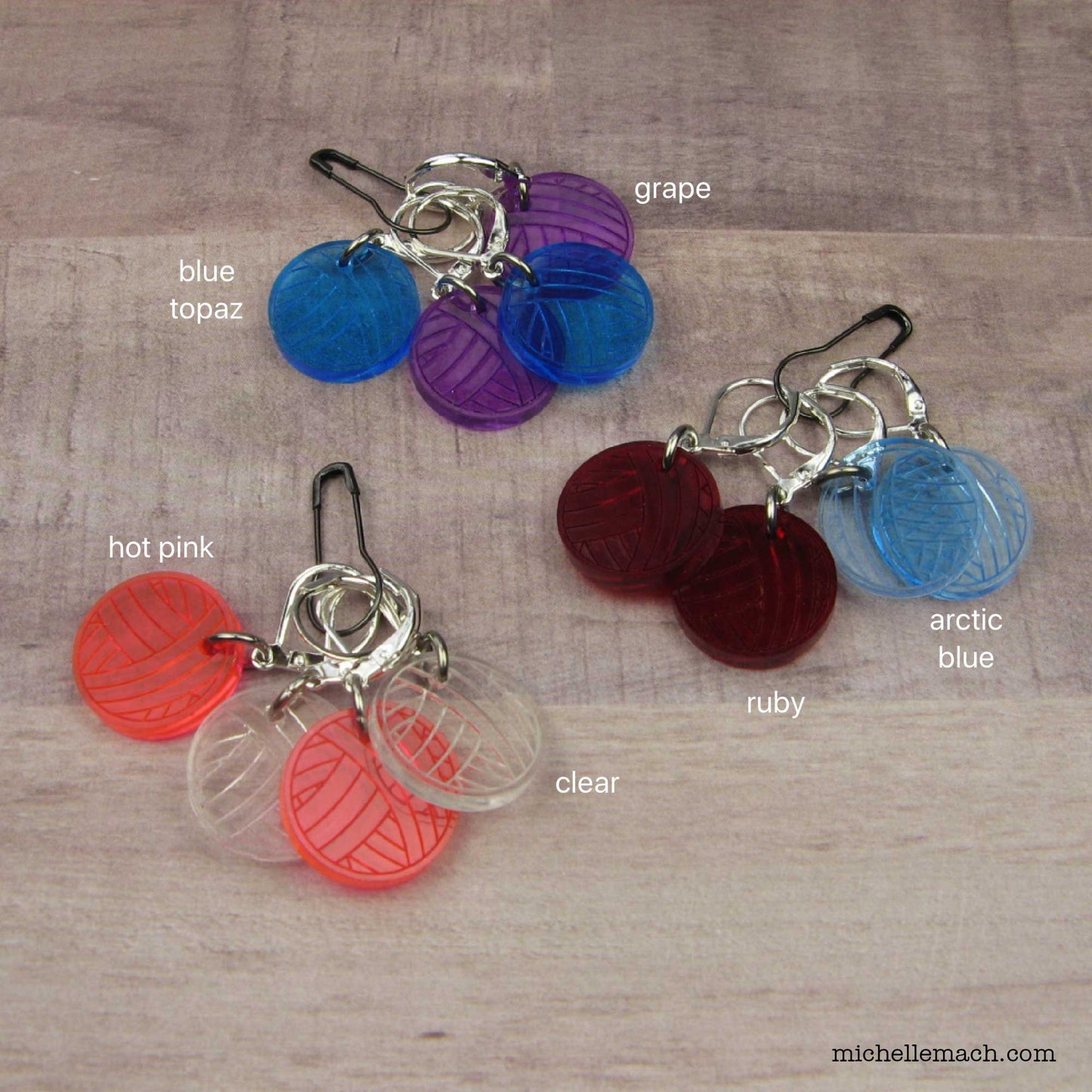 Yarnball Stitch Markers (Set of 4)