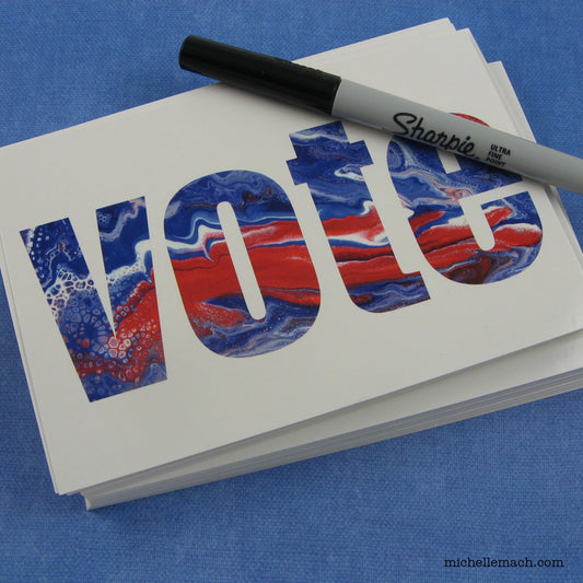 Vote Postcards in Red, White, and Blue (Set of 50)