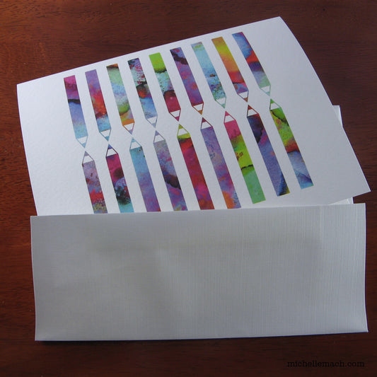 Colorful Pencils Note Card (Set of 5)