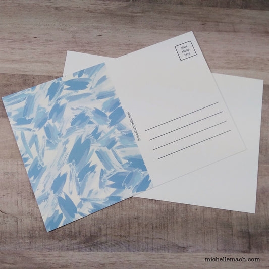 Blue Abstract Art Postcards (Set of 50)